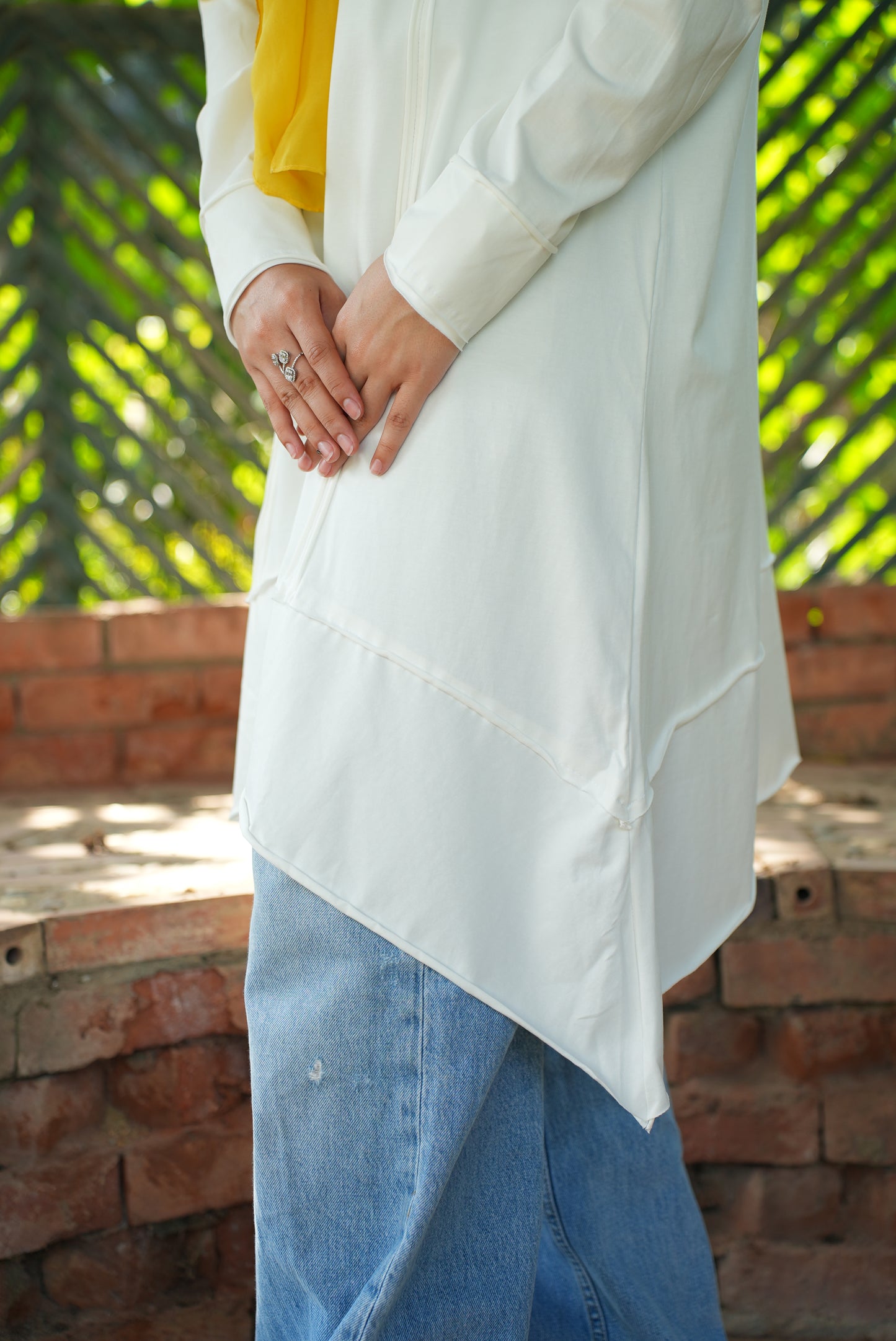 Toula Long Cotton Top