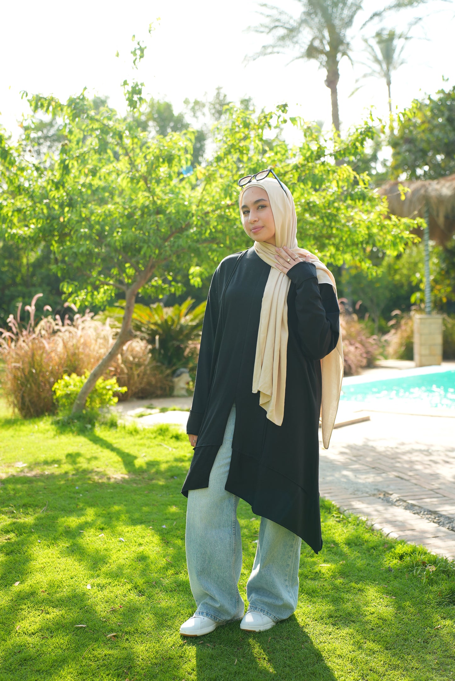 Toula Long Cotton Top