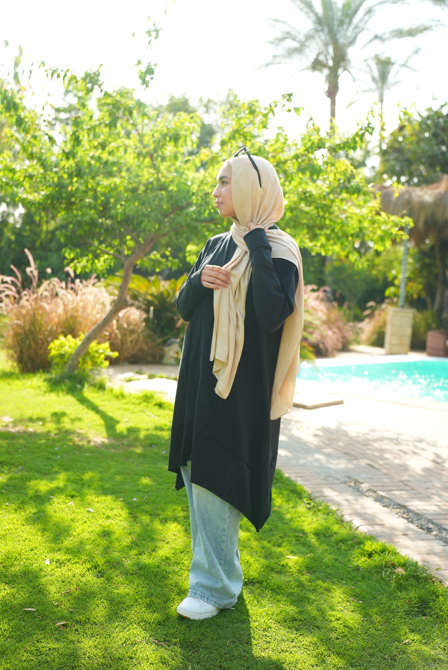 Toula Long Cotton Top