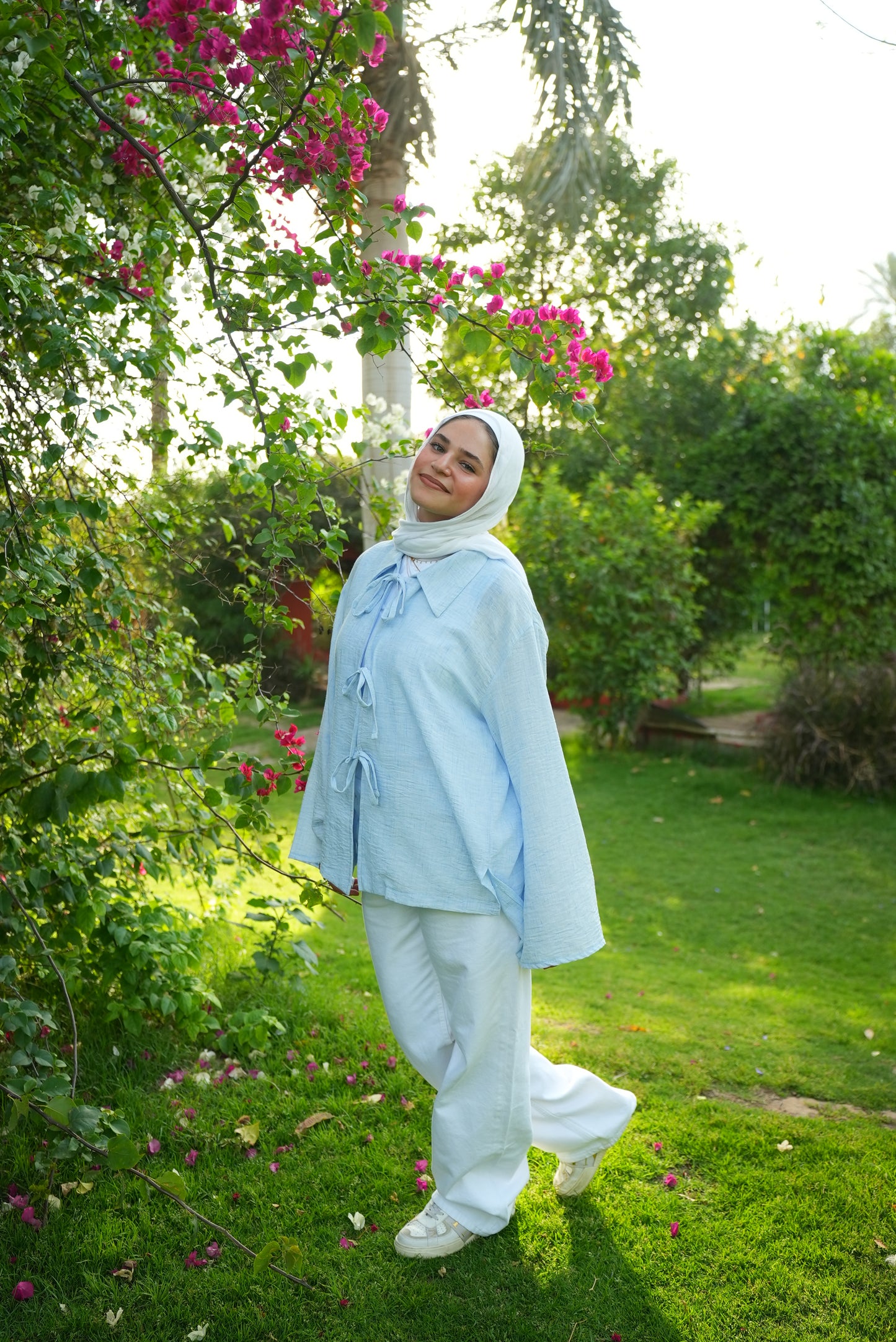 Nawara Bow linen Shirt