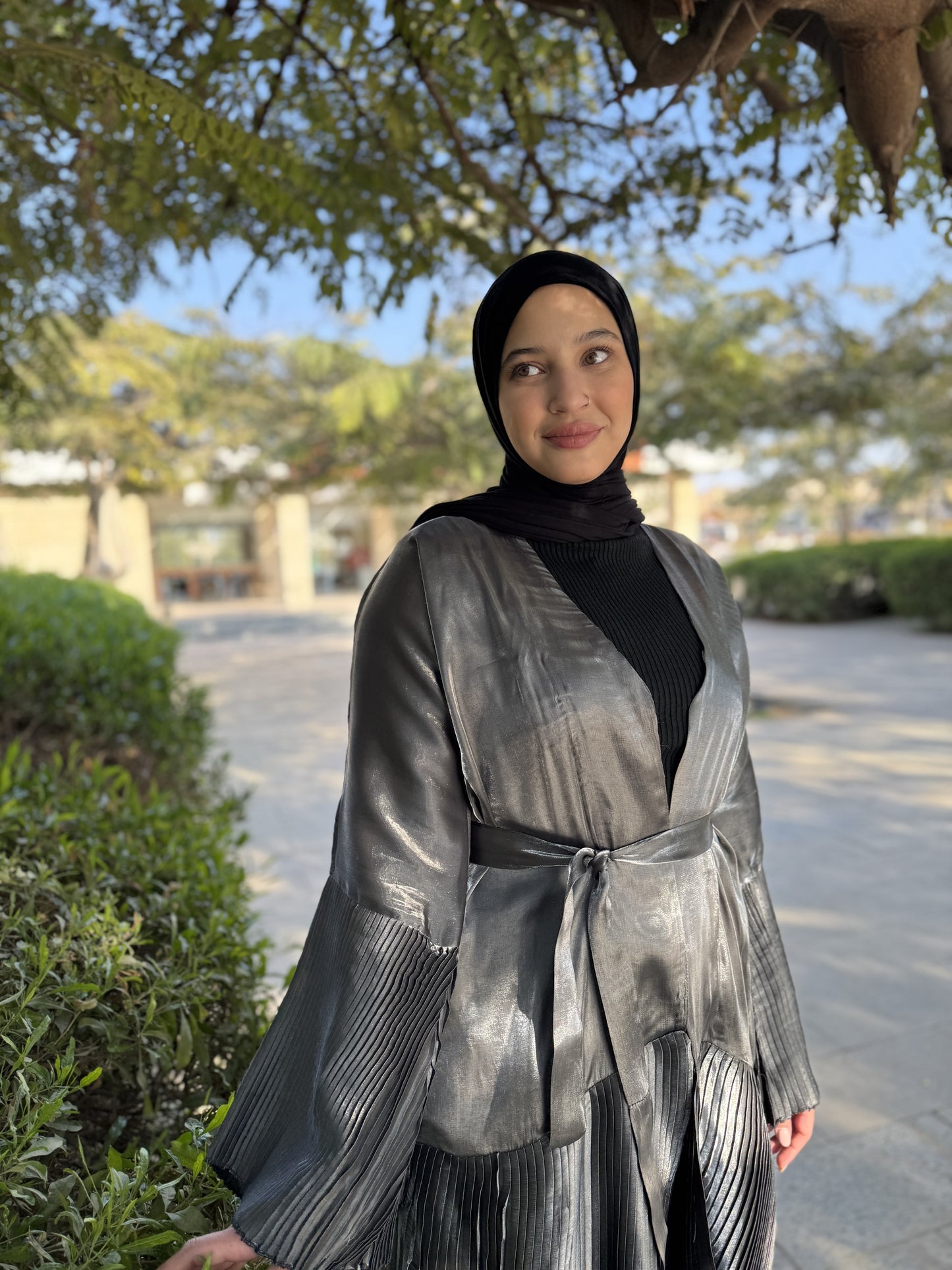 Shimmery Grey kaftan