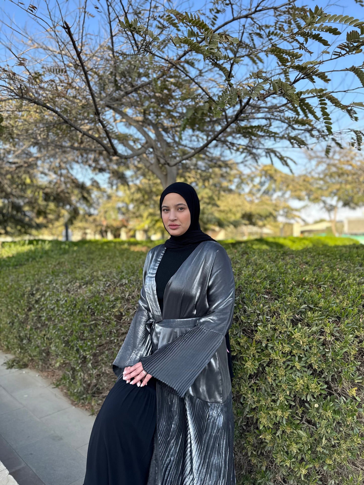 Shimmery Grey kaftan