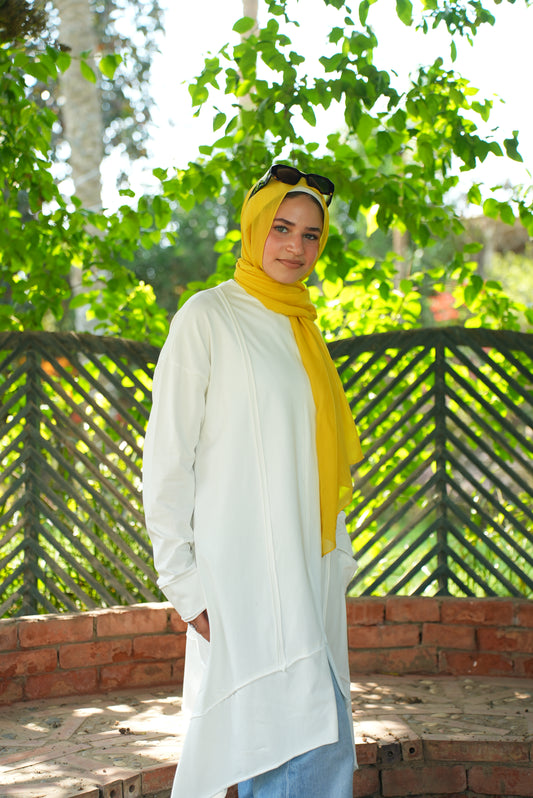 Toula Long Cotton Top